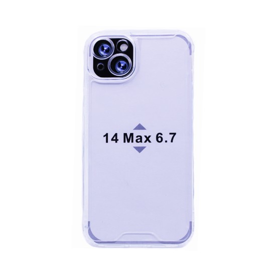 Capa de Silicone Dura para Apple iPhone 14 Plus Transparente